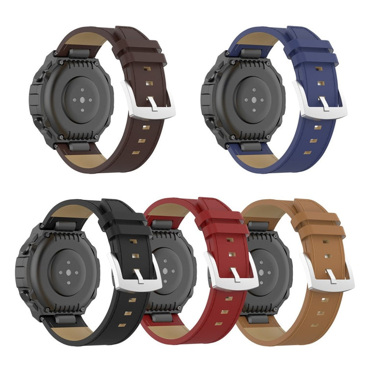 Mega sejt Amazfit T-Rex Ægte læder Rem - Sort#serie_1