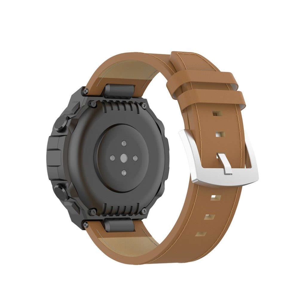 Udsøgt Amazfit T-Rex Ægte læder Rem - Brun#serie_3