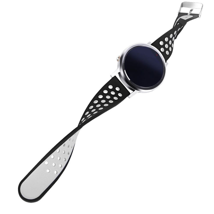 Slidstærk Universal Fossil Silikone Rem - Sort#serie_1