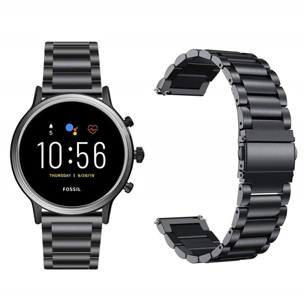 Fossil Gen 5 Carlyle HR / Fossil Gen 5 Julianna HR Metal Rem - Sort#serie_9