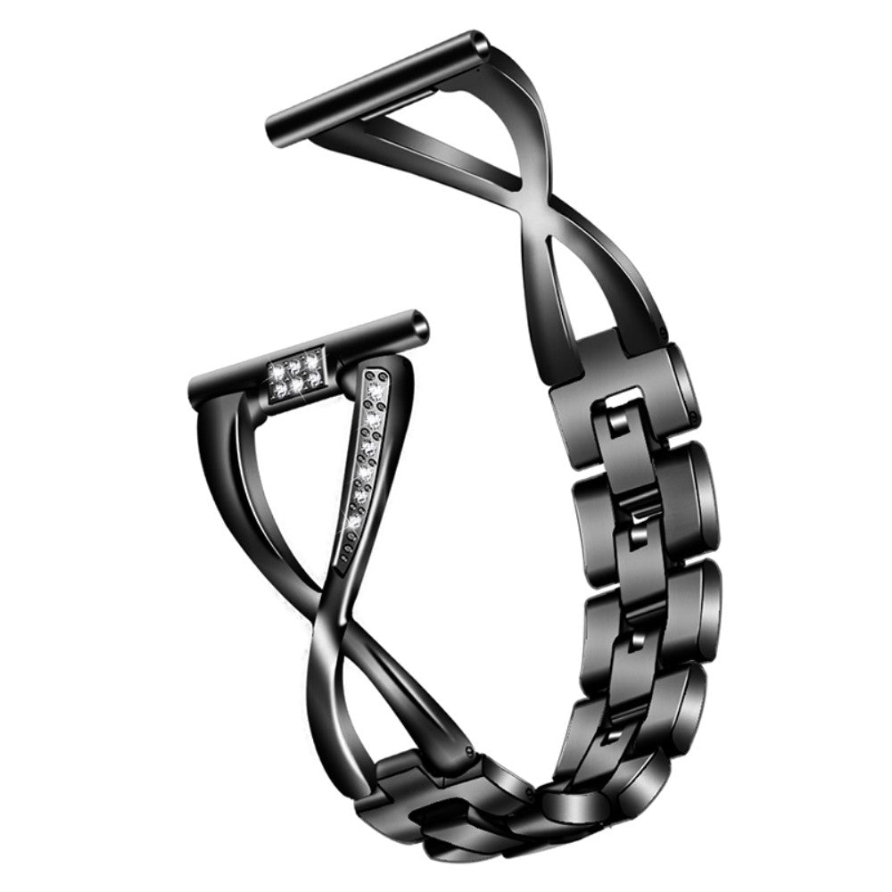 Meget hΓ₯rdfΓΈr Universal Fossil Metal og Rhinsten Rem - Sort#serie_1