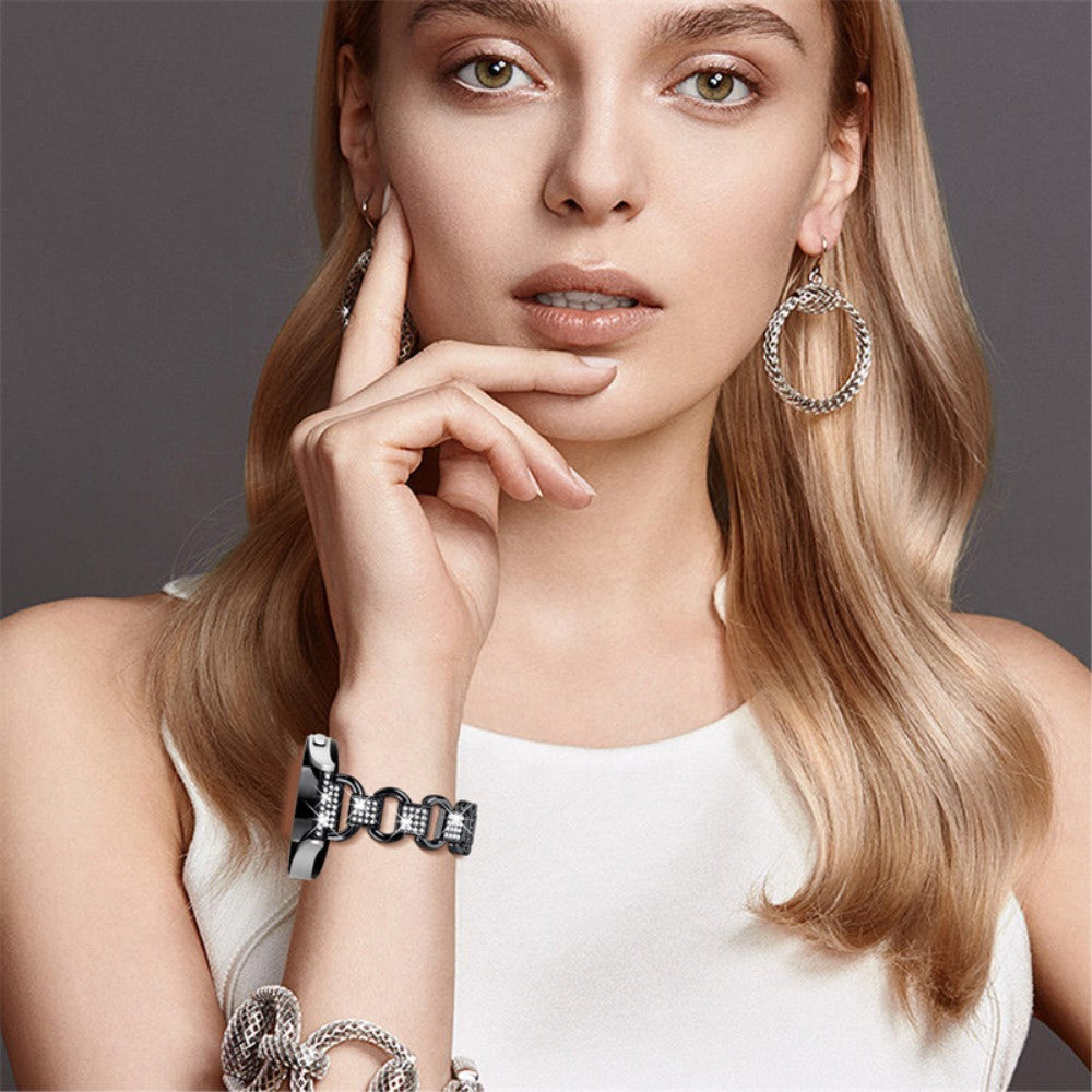 Mega pænt Universal Metal og Rhinsten Rem - Sort#serie_1