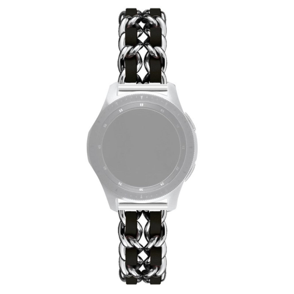 Helt vildt smuk Universal Metal og Kunstlæder Rem - Sort#serie_9