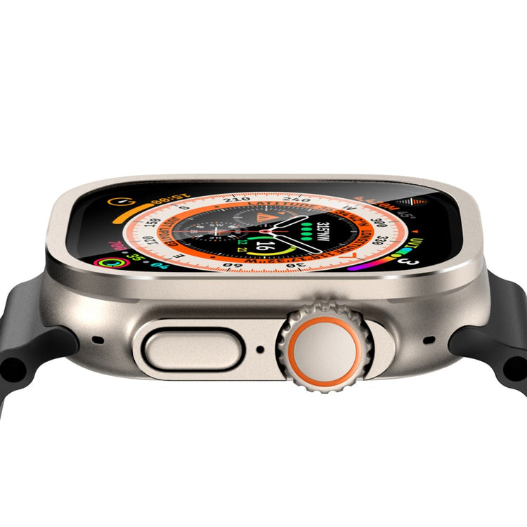 Vildt Fint Universal Cover med Skærmbeskytter i Metal og Glas passer til Apple Watch Ultra 2 / Apple Watch Ultra - Sølv#serie_4