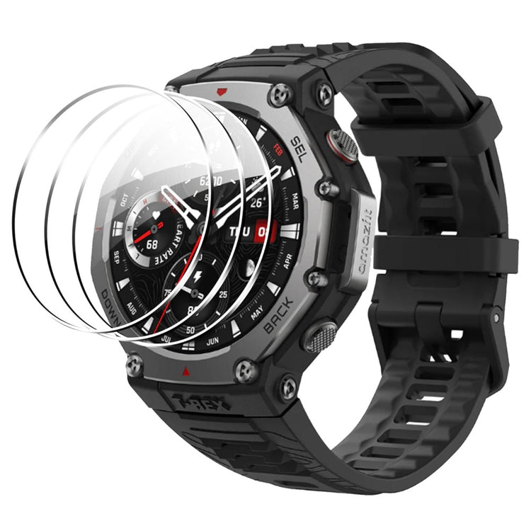 3-pack Huami Amazfit T-Rex 3 Tempered Glass Screen Protector HD Clear Watch Screen Film#serie_1