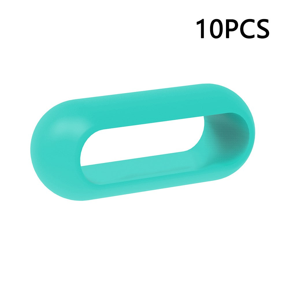 10Pcs Xiaomi Smart Band 8 Pro Watch Band Silicone Holder Loop Watch Strap Fastener Ring - Black - Grøn#serie_3