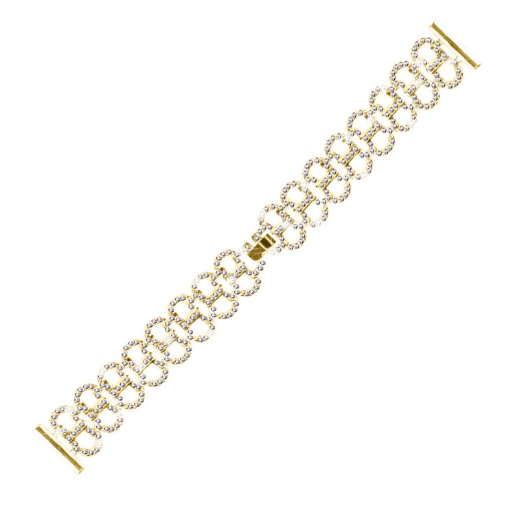 Gabb Watch 1 Rhinestones Decor Gourd Shape Watch band Alloy Strap - Gold#serie_2