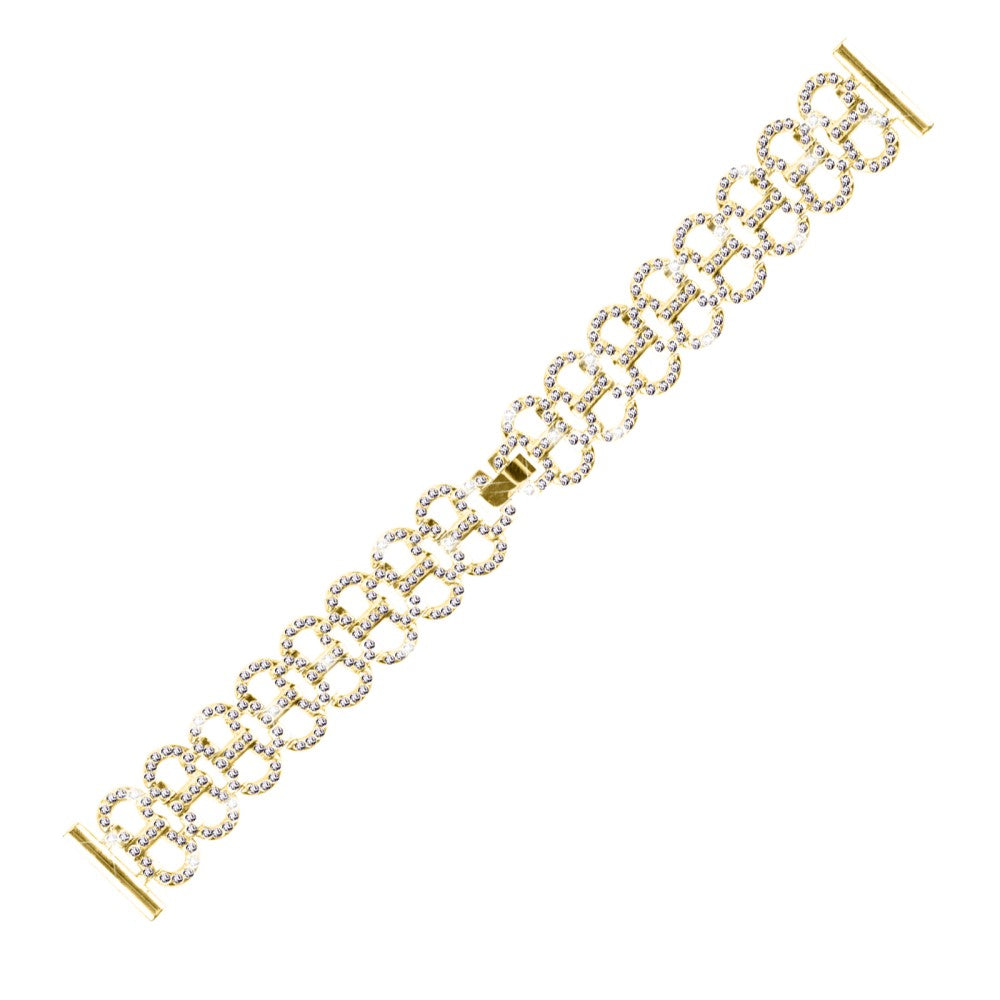 Misfit Vapor Alloy Replacement Strap Rhinestones Decor Gourd Design Smartwatch band  - Gold#serie_2