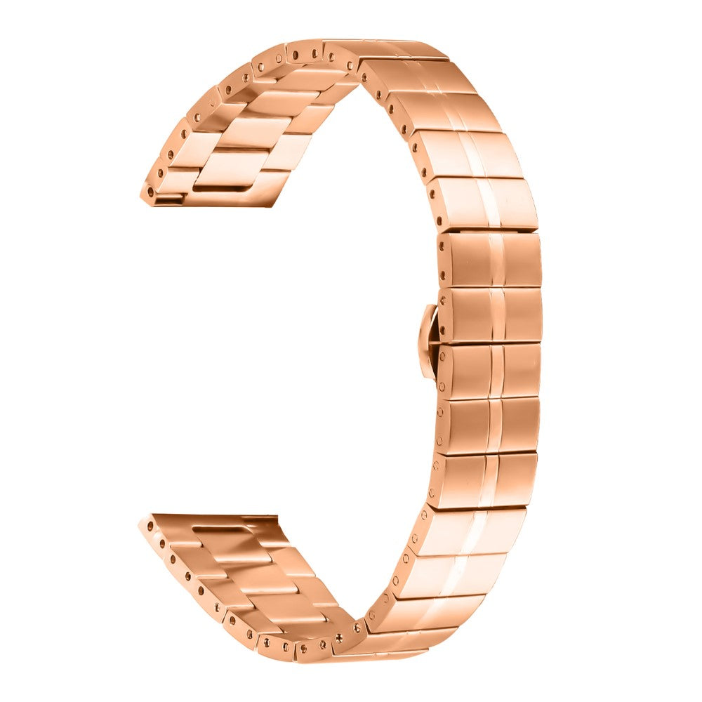 Huami Amazfit GTS Stainless Steel Watch Strap Line Design Replacement Wrist Band - Rose Gold#serie_4