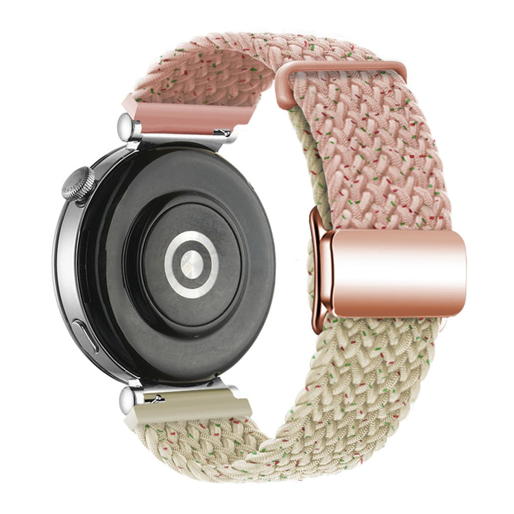 18mm Universal Smartwatch Strap Magnetic Buckle Design Woven Band - Confetti Pink+Starlight / Rose Gold Buckle#serie_6