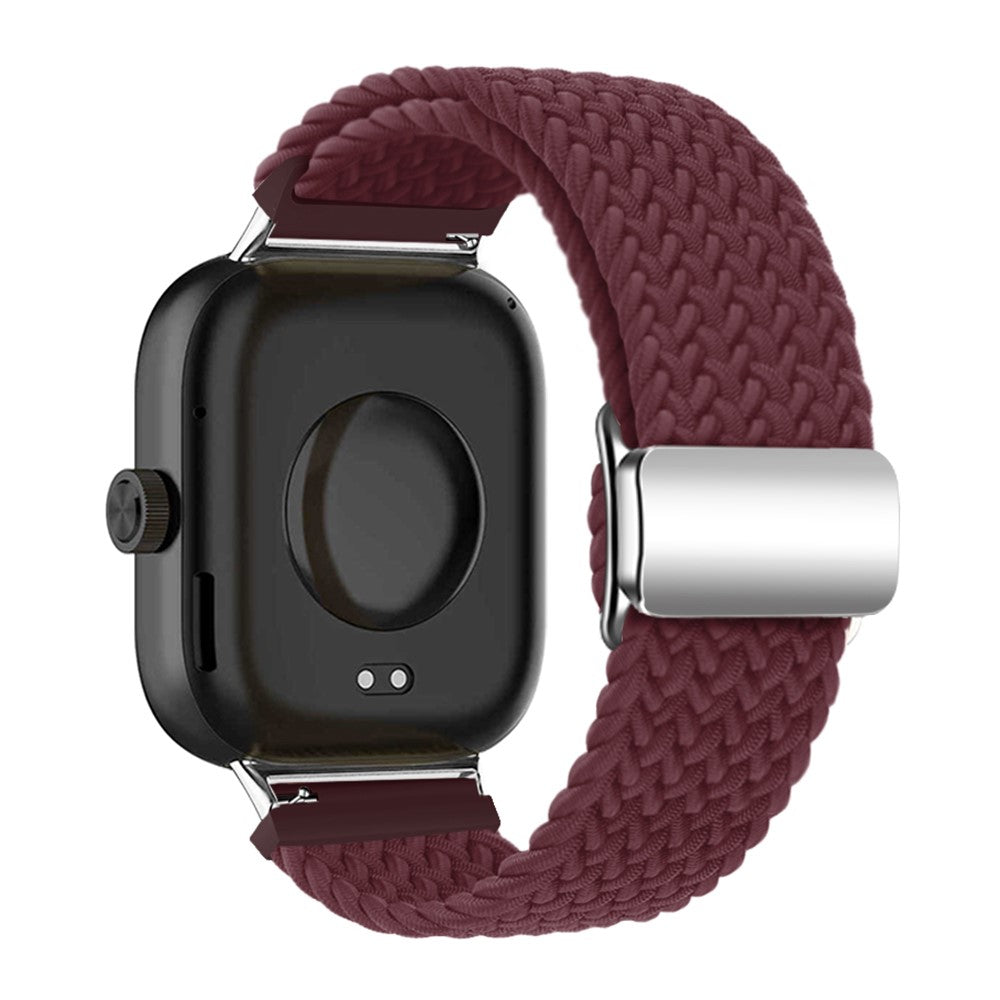 Xiaomi Smart Band 8 Pro / Redmi Watch 4 Loop Strap Magnetic Buckle Woven Watch Band - Wine Red#serie_10