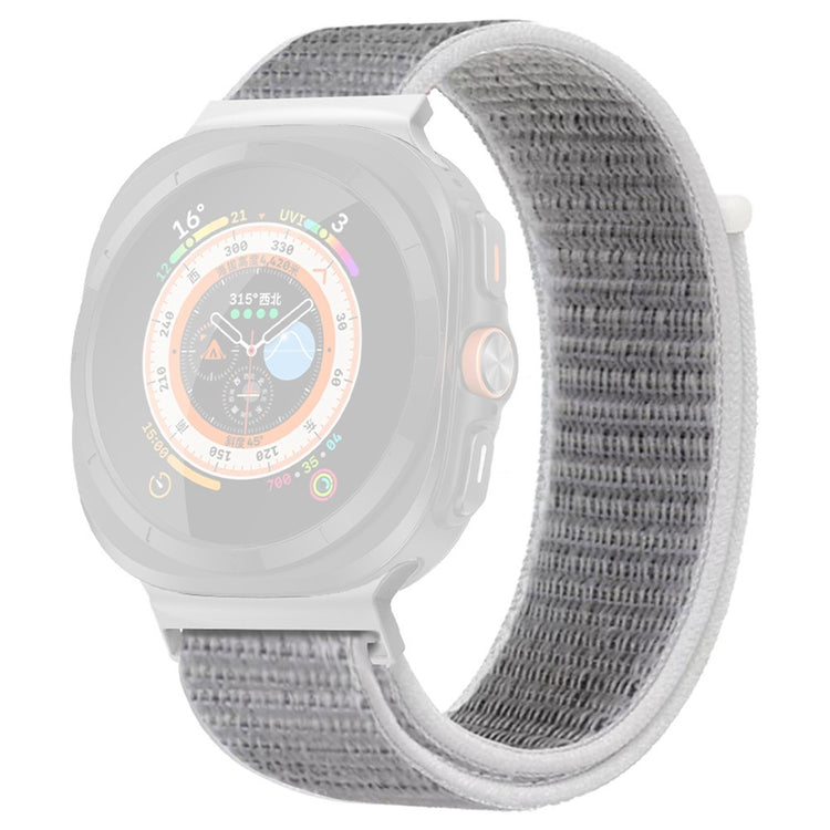 Samsung Galaxy Watch Ultra 47mm Adjustable Braided Nylon Band Replacement Wrist Strap - Grey+White#serie_4