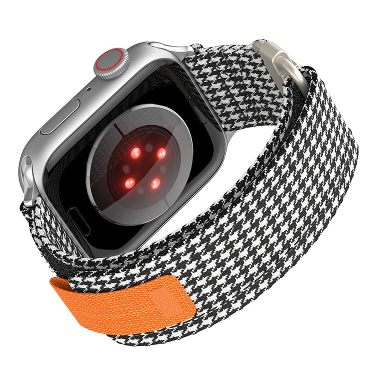 KALEBOL Apple Watch Series 49mm - 45mm - 44mm - 42mm Breathable Magic Tape Nylon Strap - Houndstooth#serie_3