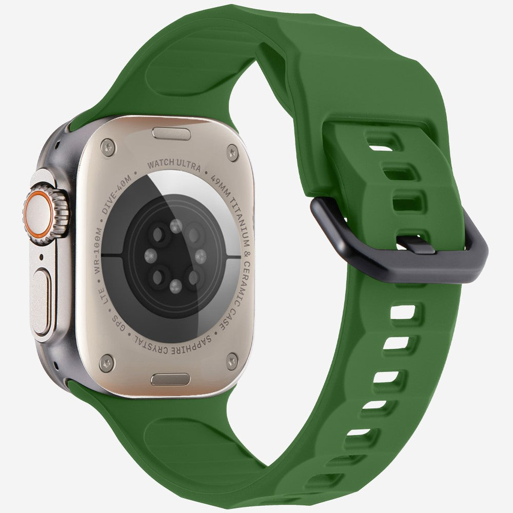 KALEBOL Apple Watch Series 49mm - 45mm - 44mm - 42mm Silicone Sport Watch Strap - Army Green#serie_10