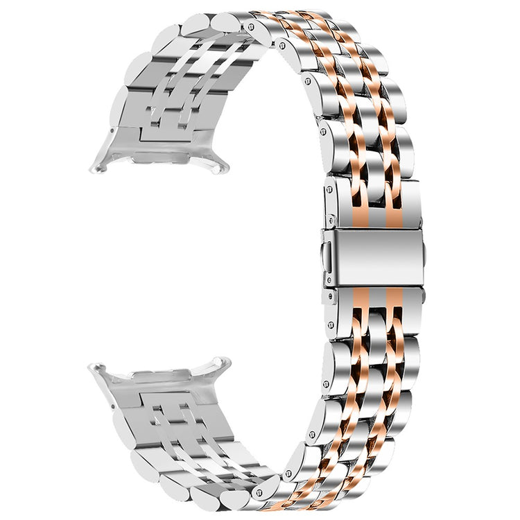 Samsung Galaxy Watch Ultra 47mm Slim Metal Band Stainless Steel 7-Bead Chain Watch Strap - Silver / Rose Gold#serie_2