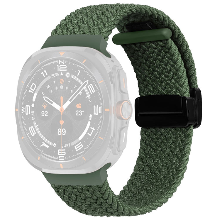 Samsung Galaxy Watch Ultra 47mm Braided Wrist Band Magnetic Folding Buckle Watch Strap - Green#serie_9