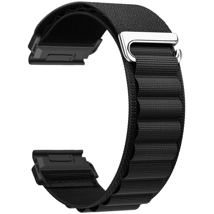 Garmin Fenix 7 / 7 Pro / 5 Watch Band 22mm Quick Release C Buckle Nylon Watch Strap - Black#serie_6