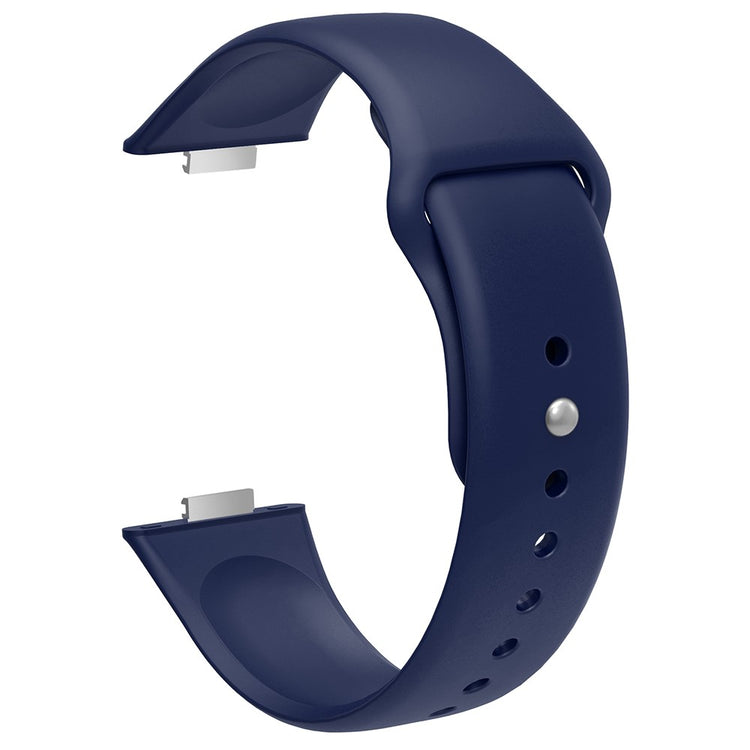 Huawei Watch Fit 3 Replacement Strap Silicone Watch Band with Silver Buckle - Navy Blue#serie_5