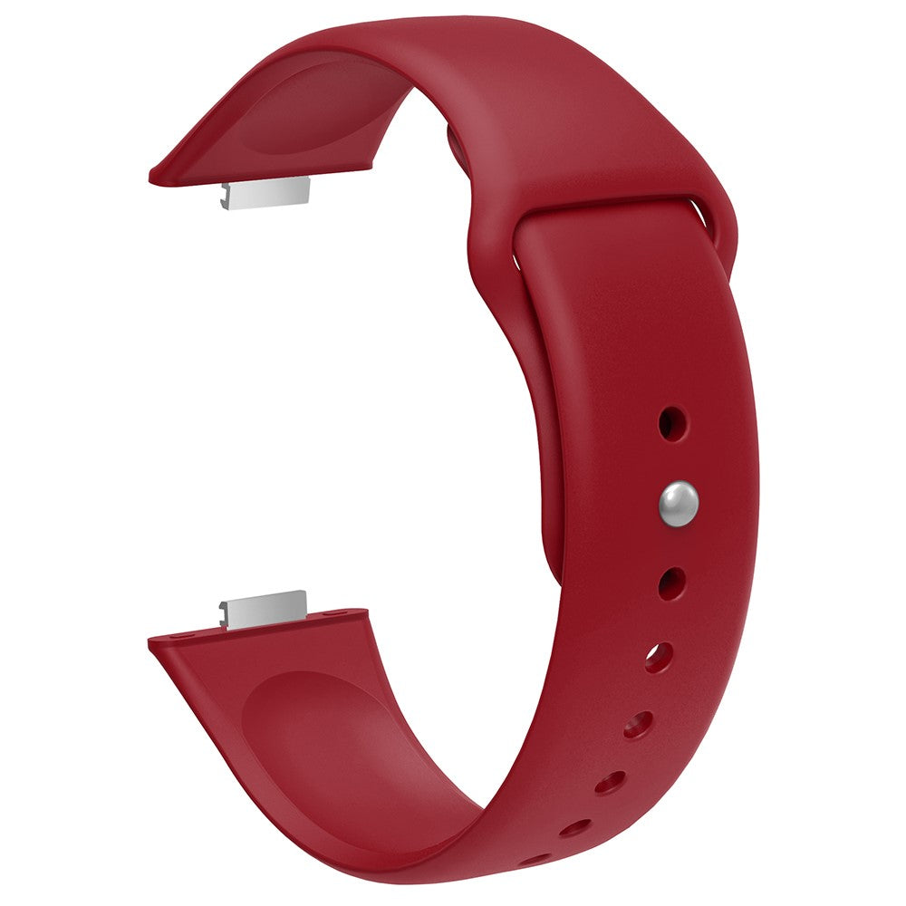 Huawei Watch Fit 3 Replacement Strap Silicone Watch Band with Silver Buckle - Wine Red#serie_8