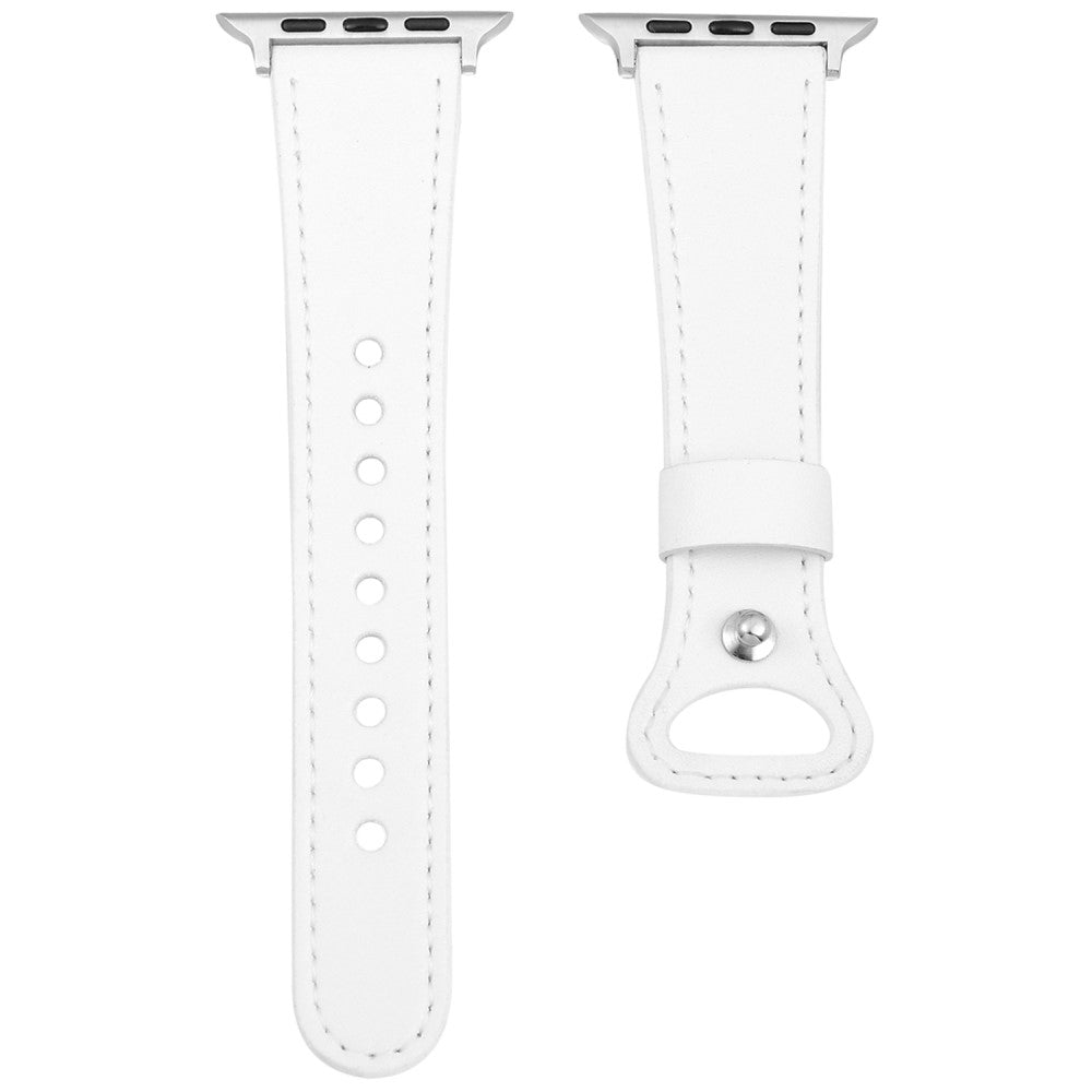 KALEBOL Apple Watch Series 49mm - 45mm - 44mm - 42mm Genuine Cow Leather Band - White#serie_2