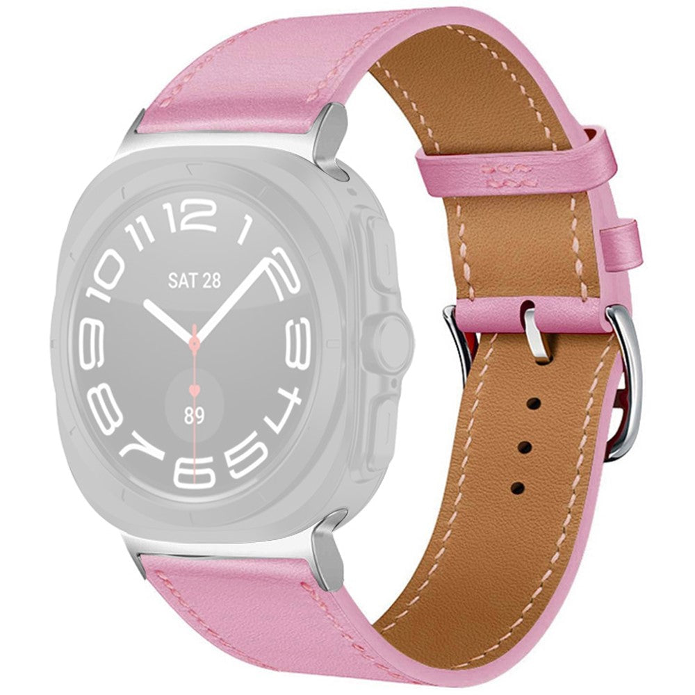 Watch Strap Samsung Galaxy Watch Ultra 47mm Genuine Cow Leather Wrist Band - Pink#serie_4