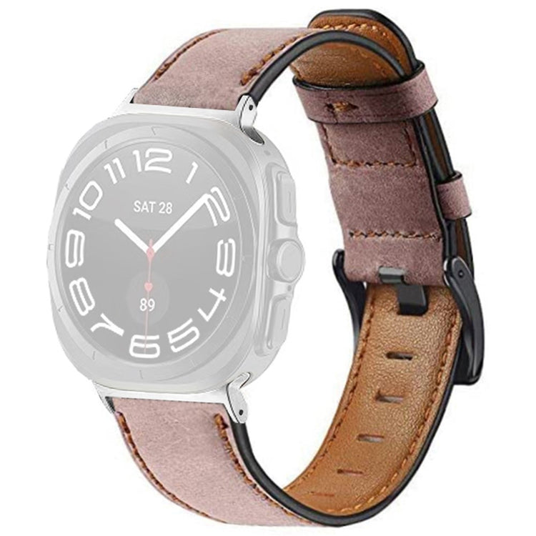 Samsung Galaxy Watch Ultra 47mm Vintage Watch Strap Replacement Vegan Leather Wrist Band - Pink#serie_1