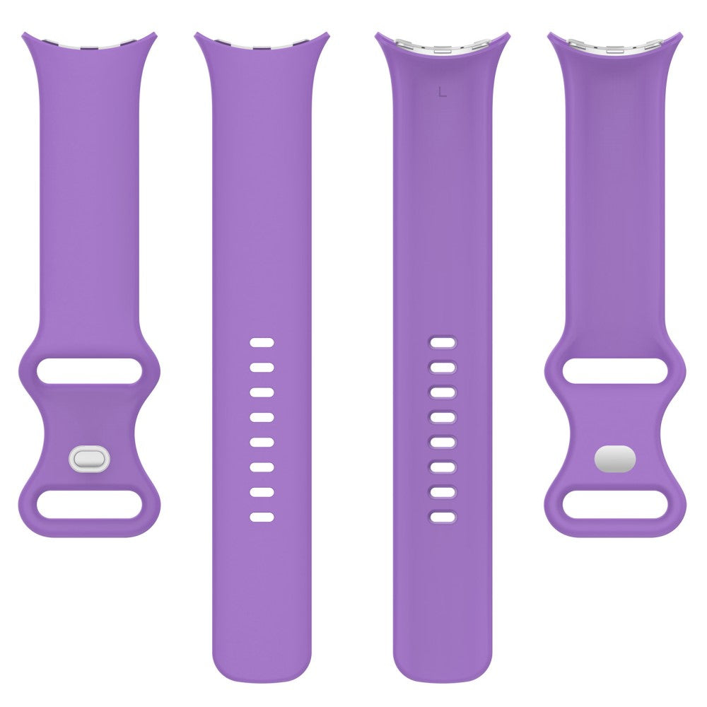 Google Pixel Watch 3 45mm Replacement Strap 8 Shape Silicone Watch Band with Silver Buckle, Size S - Purple#serie_13