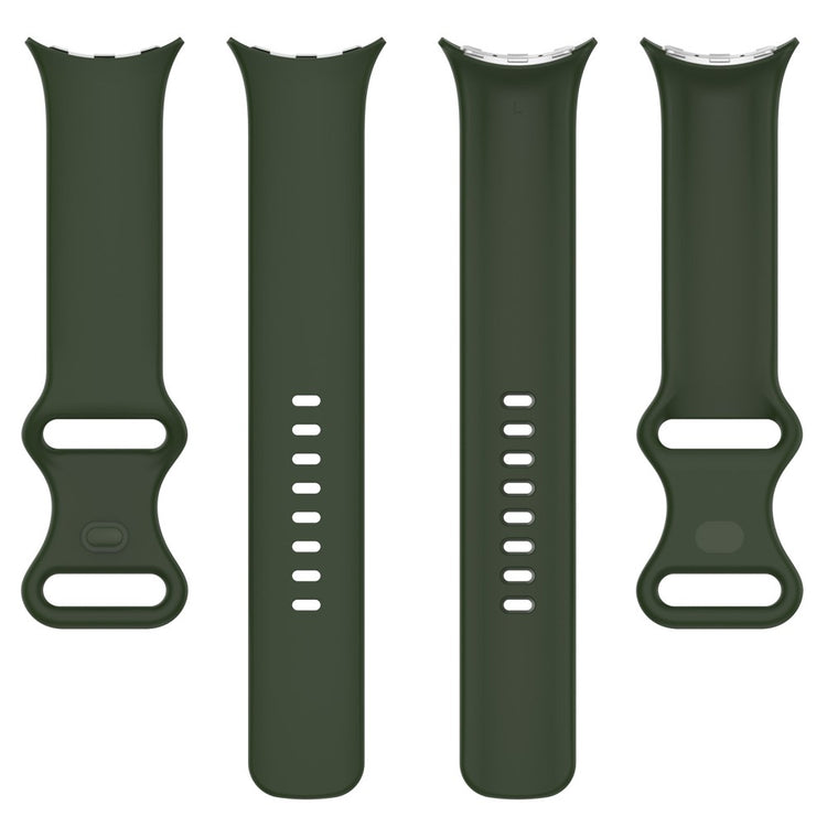 Google Pixel Watch 3 45mm Replacement Strap 8 Shape Silicone Watch Band with Color Buckle, Size S - Dark Green#serie_12