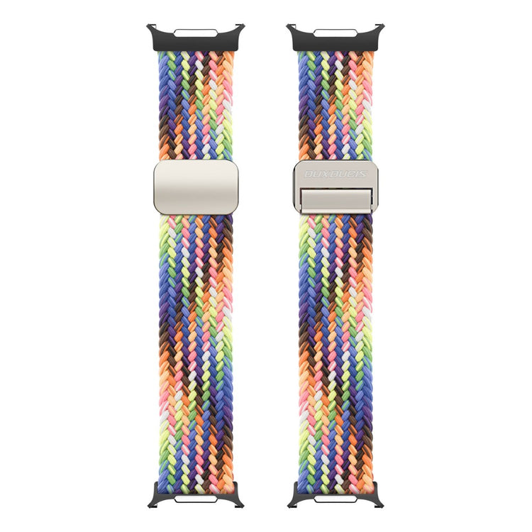 DUX DUCIS Mixture Pro Series Samsung Galaxy Watch Ultra 47mm Nylon Braided Watch Band Magnetic Strap - New Rainbow#serie_5