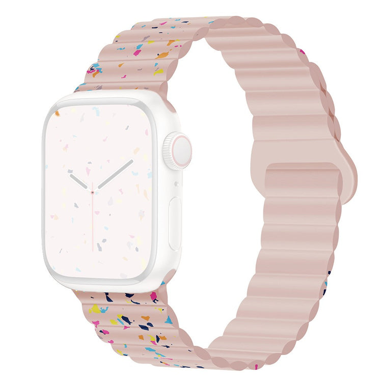 Magnetic Silicone Strap Apple Watch Series 41mm - 40mm - 38mm - Pink#serie_3