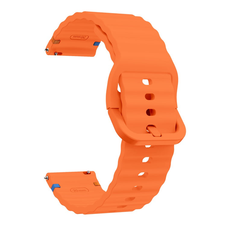 KALEBOL Silicone Band Huawei Watch GT 3 (42mm) - 20mm Wave Design Watch Strap - Orange#serie_2