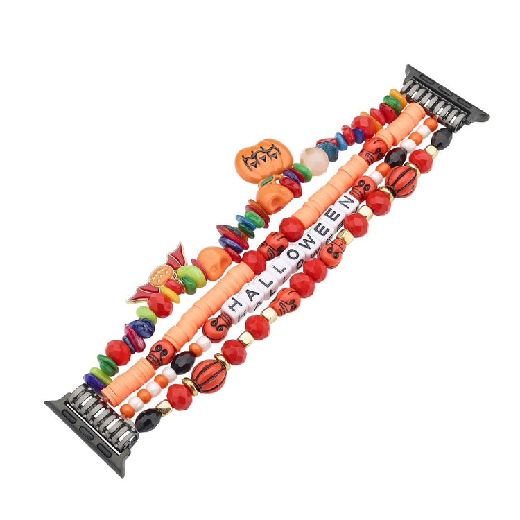 Halloween Beaded Strap Apple Watch Series 41mm - 40mm - 38mm - HALLOWEEN Letters#serie_2