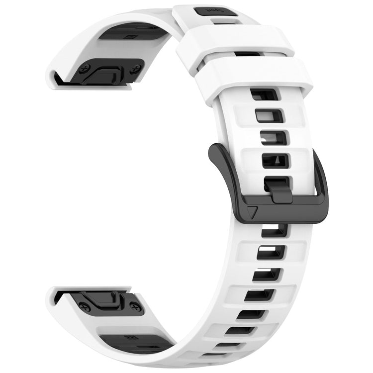 22mm Strap Garmin Fenix 8 47mm / Fenix E 47mm / Quatix 7 Pro Universal Silicone Watch Band - White+Black#serie_1