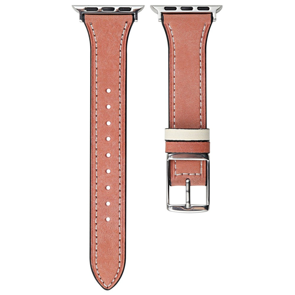 Apple Watch Series 41mm - 40mm - 38mm Genuine Leather Watch Band - Pink#serie_1