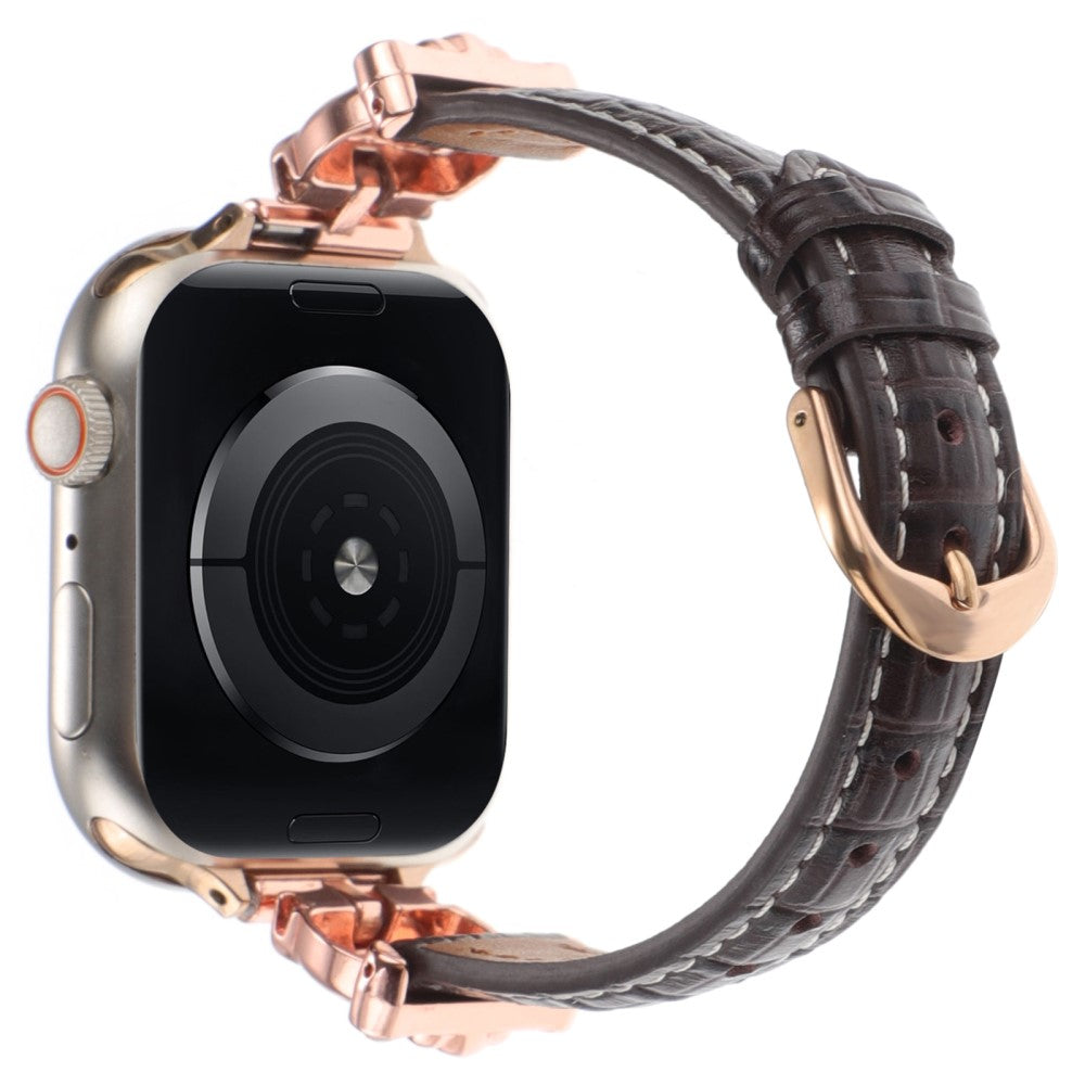 Apple Watch Series 41mm - 40mm - 38mm Watch Band Bamboo Textured - Rose Gold / Black#serie_6