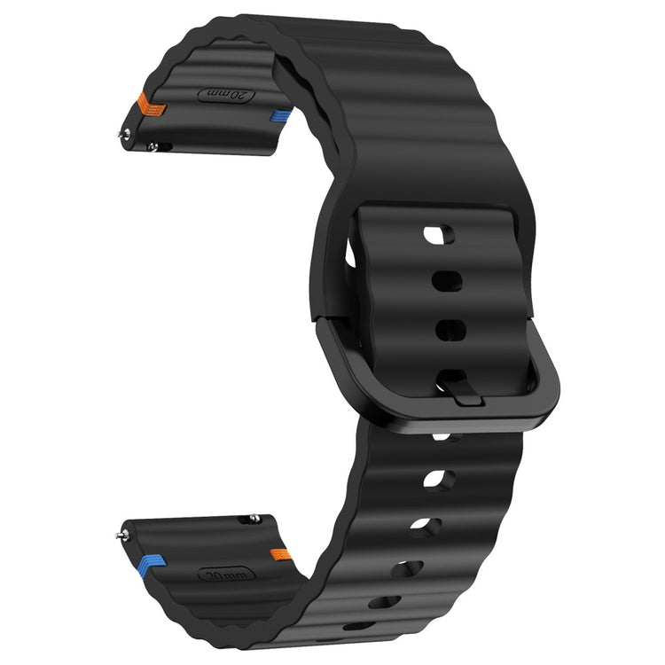 22mm Silicone Band Xiaomi Watch S4 Sport / Redmi Watch 5 Active Wave Design Watch Strap - Black#serie_5