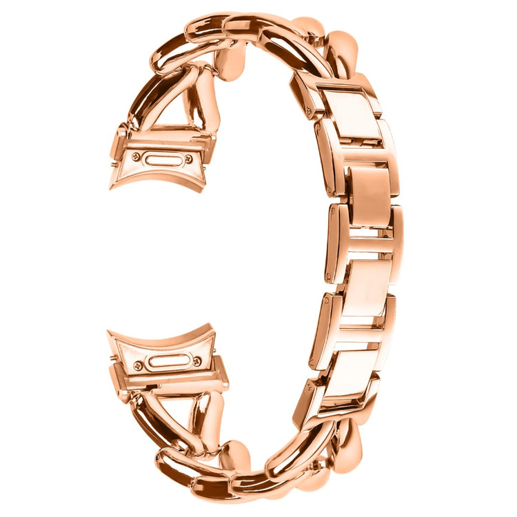 Zinc Alloy Watch Band Samsung Galaxy Watch 5 / Watch4 40mm / 44mm / 45mm / 46mm Twisted Watch Strap with Quick Release Connector - Rose Gold#serie_3