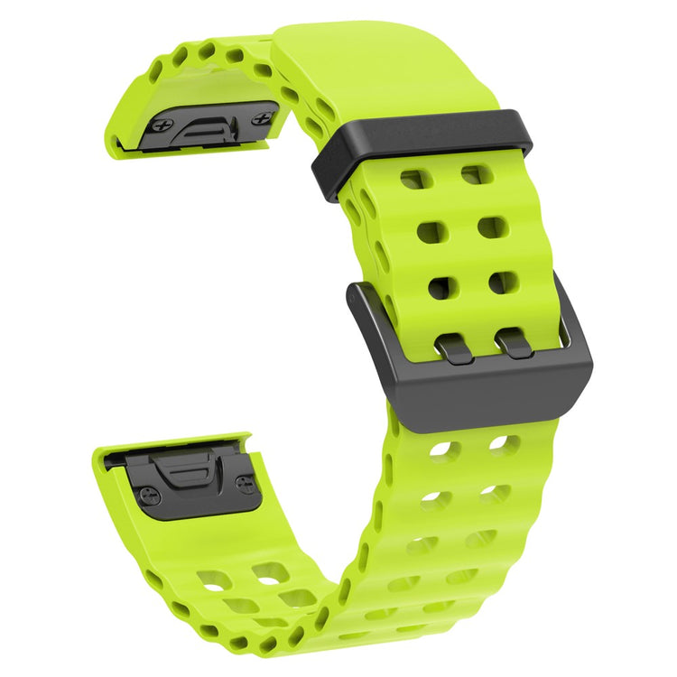 22mm Silicone Strap Garmin Fenix 8 47mm / Fenix E 47mm / Quatix 7 Pro Multiple Holes Watchband - Grass Green#serie_6