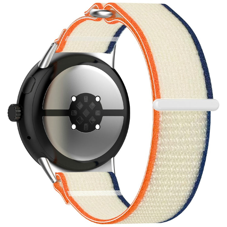 Google Pixel Watch 3 45mm Band Adjustable Braided Nylon Sport Loop Watch Strap - Orange+Beige#serie_2