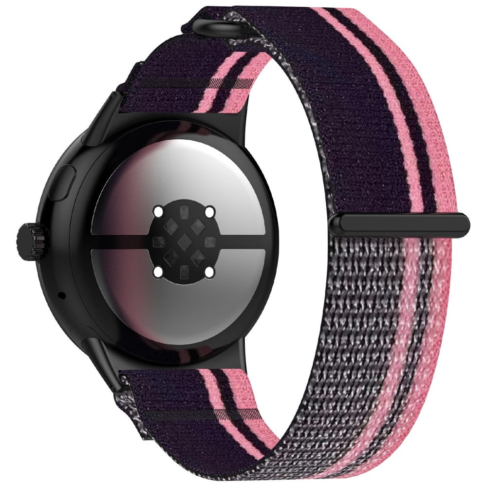 Google Pixel Watch 3 45mm Band Adjustable Braided Nylon Sport Loop Watch Strap - Pink+Purple#serie_3