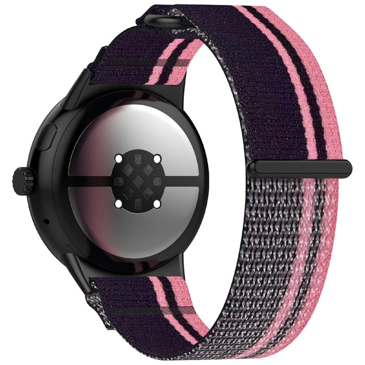 Google Pixel Watch 3 45mm Band Adjustable Braided Nylon Sport Loop Watch Strap - Pink+Purple#serie_3