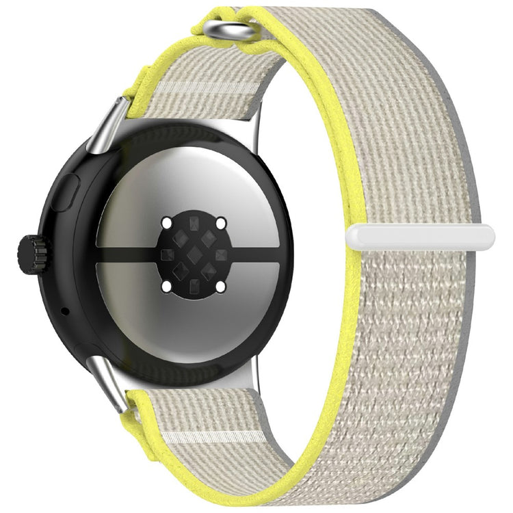 Google Pixel Watch 3 45mm Band Adjustable Braided Nylon Sport Loop Watch Strap - Yellow+Grey#serie_4