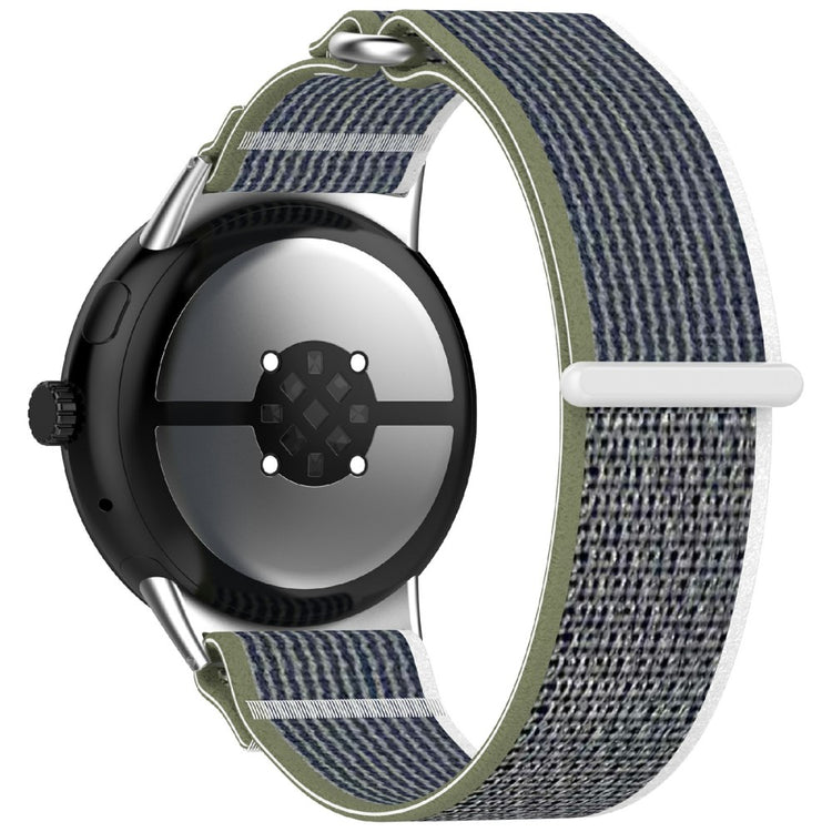 Google Pixel Watch 3 45mm Band Adjustable Braided Nylon Sport Loop Watch Strap - Green+Grey#serie_6