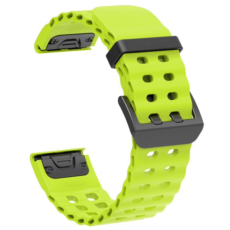 22mm Silicone Strap Garmin Fenix 8 47mm / Fenix E 47mm / Quatix 7 Pro Multiple Holes Watchband - Grass Green#serie_6