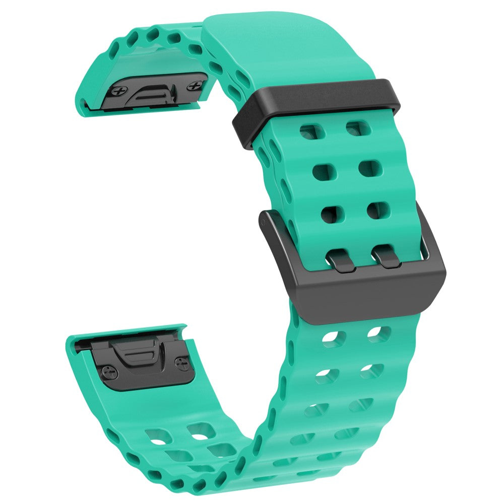 22mm Silicone Strap Garmin Fenix 8 47mm / Fenix E 47mm / Quatix 7 Pro Multiple Holes Watchband - Teal Green#serie_9