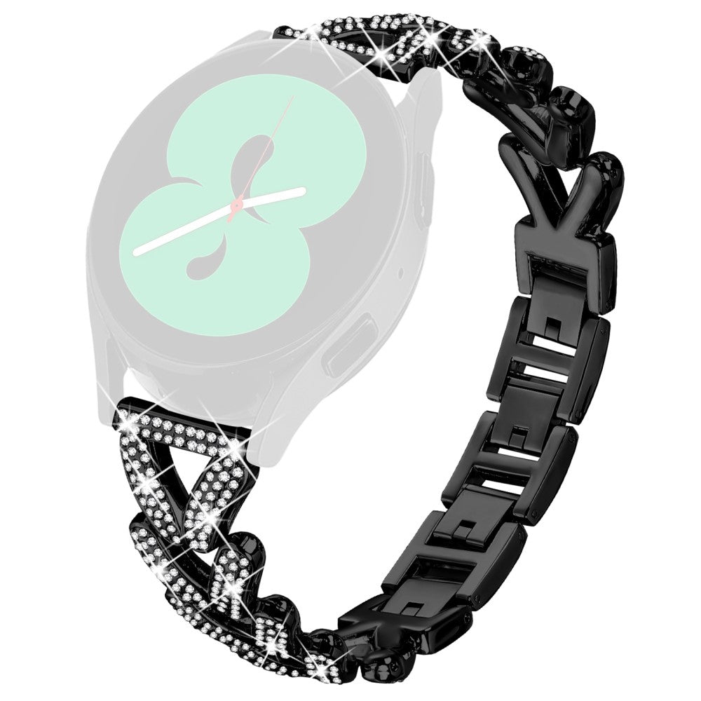 Gabb Watch 2 Metal Twisted Watch Band Rhinestone Decor Watch Strap Replacement - Black#serie_1