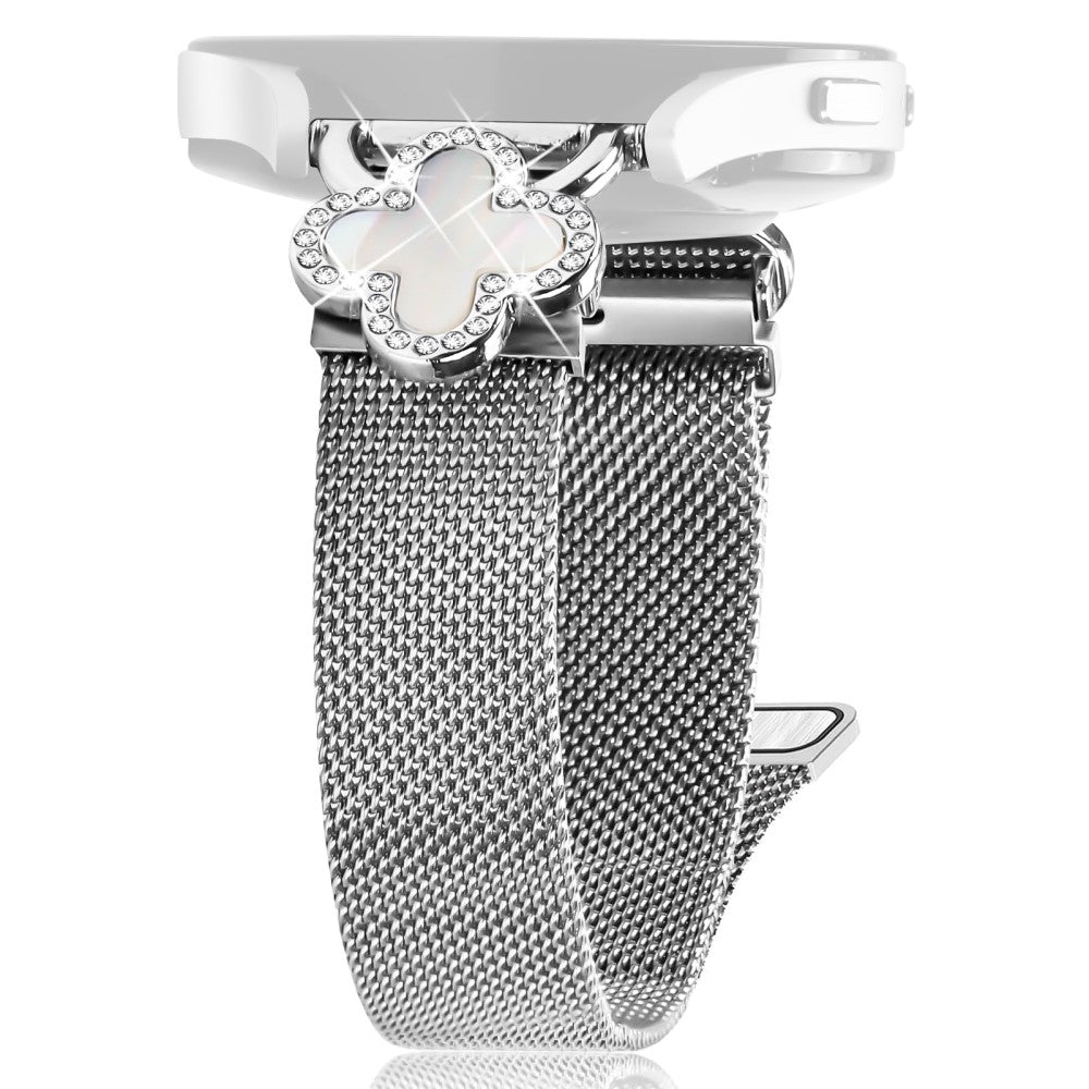 Gabb Watch 1 Watch Milanese Band Metal Magnetic Watch Strap Clover Decor, Size: L - Silver  /  Colored#serie_1
