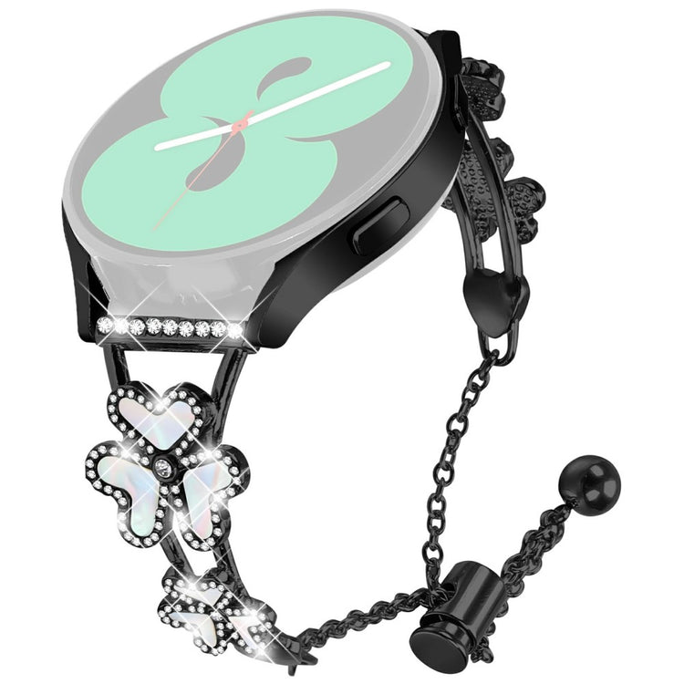 Metal Band Heart Clover Decor Samsung Gear Sport / Gear S2 Classic Watch Bracelet Replacement - Black#serie_1