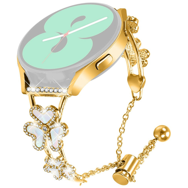 Metal Band Heart Clover Decor Samsung Gear Sport / Gear S2 Classic Watch Bracelet Replacement - Gold#serie_2
