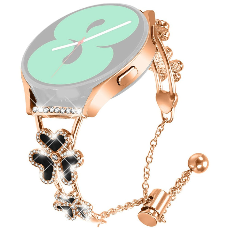 Metal Band Heart Clover Decor Samsung Gear Sport / Gear S2 Classic Watch Bracelet Replacement - Rose Gold#serie_3